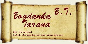 Bogdanka Tarana vizit kartica